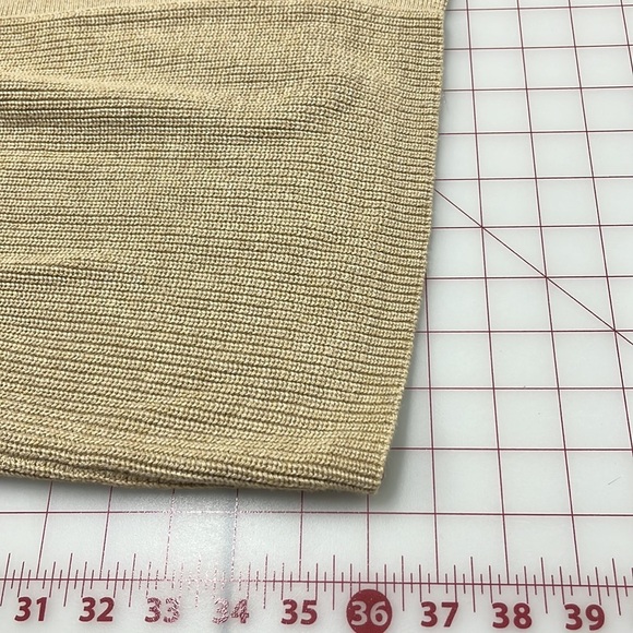 CABI Minimalist/Career Long Line V-Neck Long SLV Tan Cardigan Cotton Sweater M - Picture 16 of 16